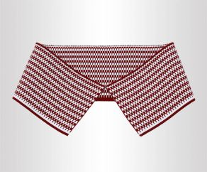 滿天星提花18針針織短袖T恤衫橫機羅紋領